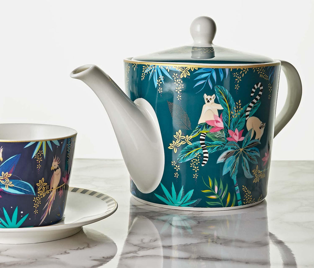 sara miller london Tahiti Teapot and Teacups Set - lollygag