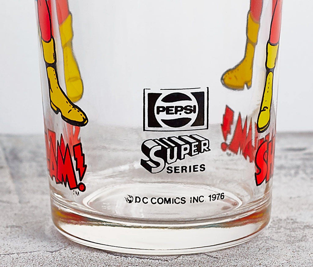 Shazam Moon Tall Glass - Vintage Dc Comics - lollygag