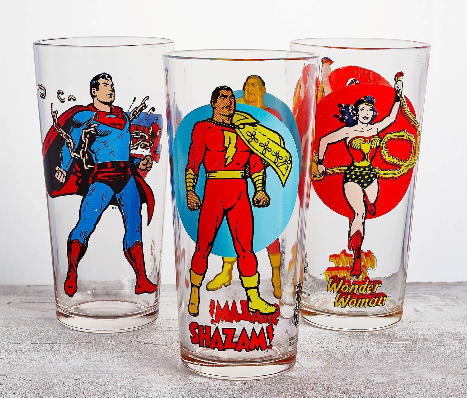 Shazam Super Series Tall Glass - Vintage Dc Comics