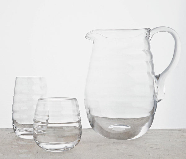 Safi Glass Pitcher with Clear Lid – Tea + Linen