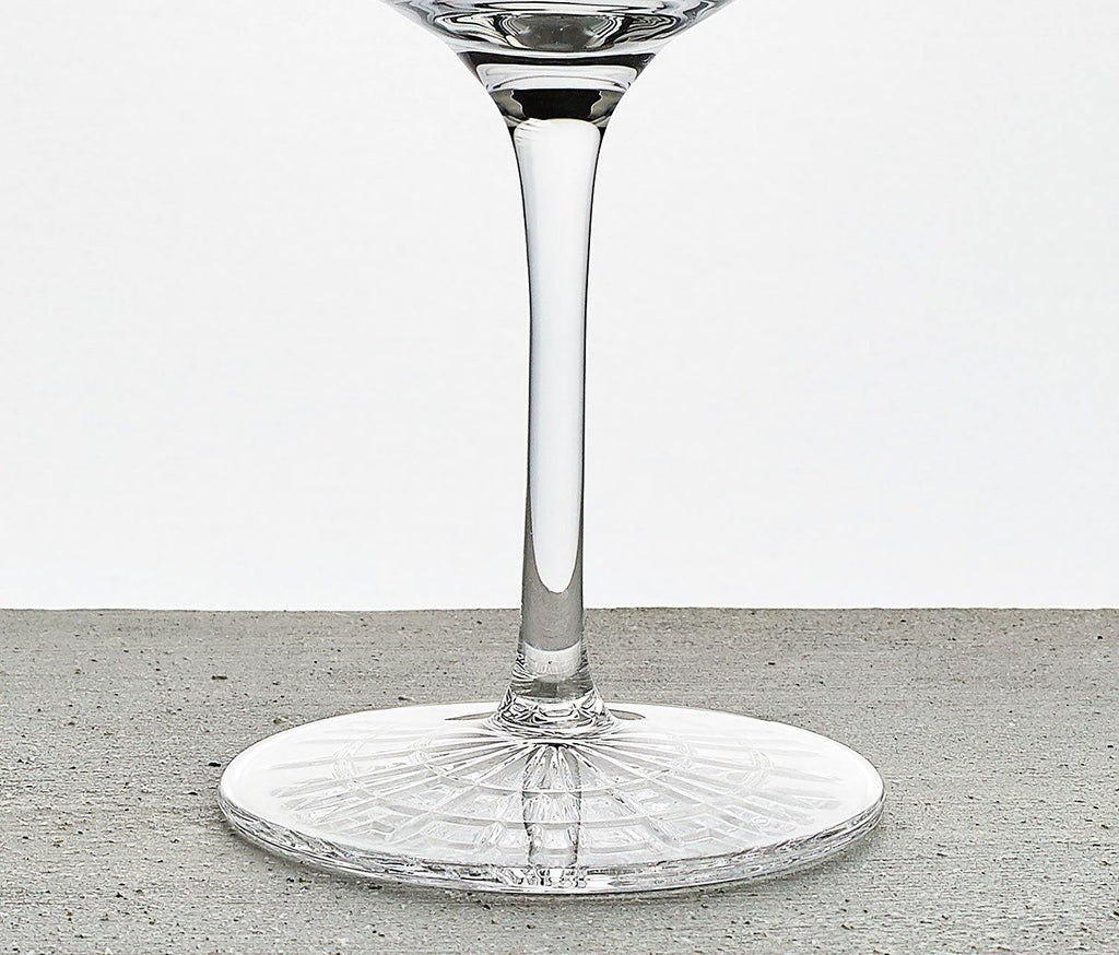 Deco champagne cocktail coupe glass
