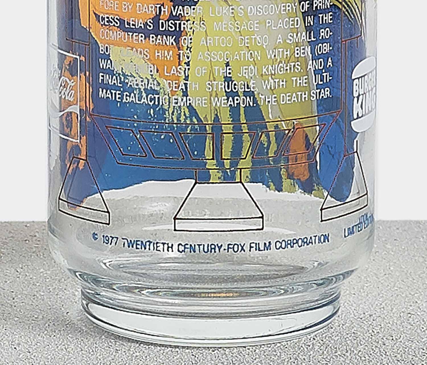 Vintage 1977 Burger King Star Wars 'A New Hope' Coca-cola Glasses All Set  Glasses Available FREE SHIPPING 