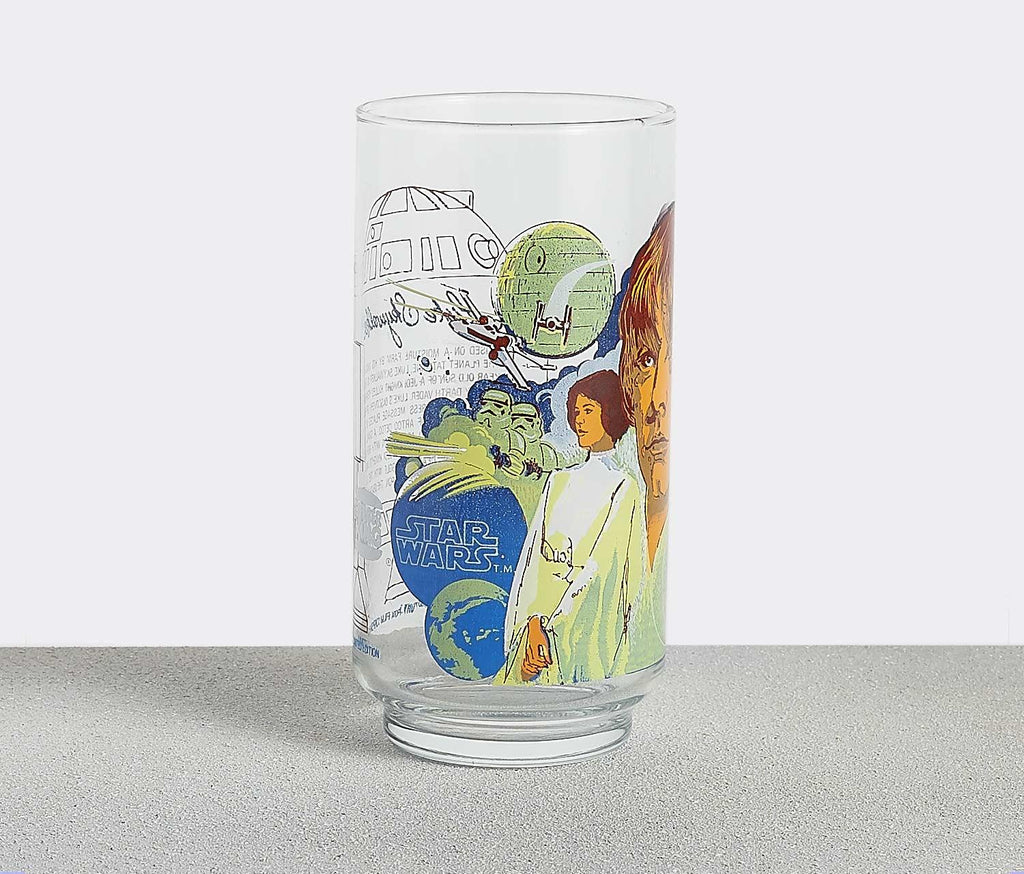 Set Of 3 Star Wars Glass Cups 8oz Darth Vader Luke Skywalker Han Solo Lucas  film