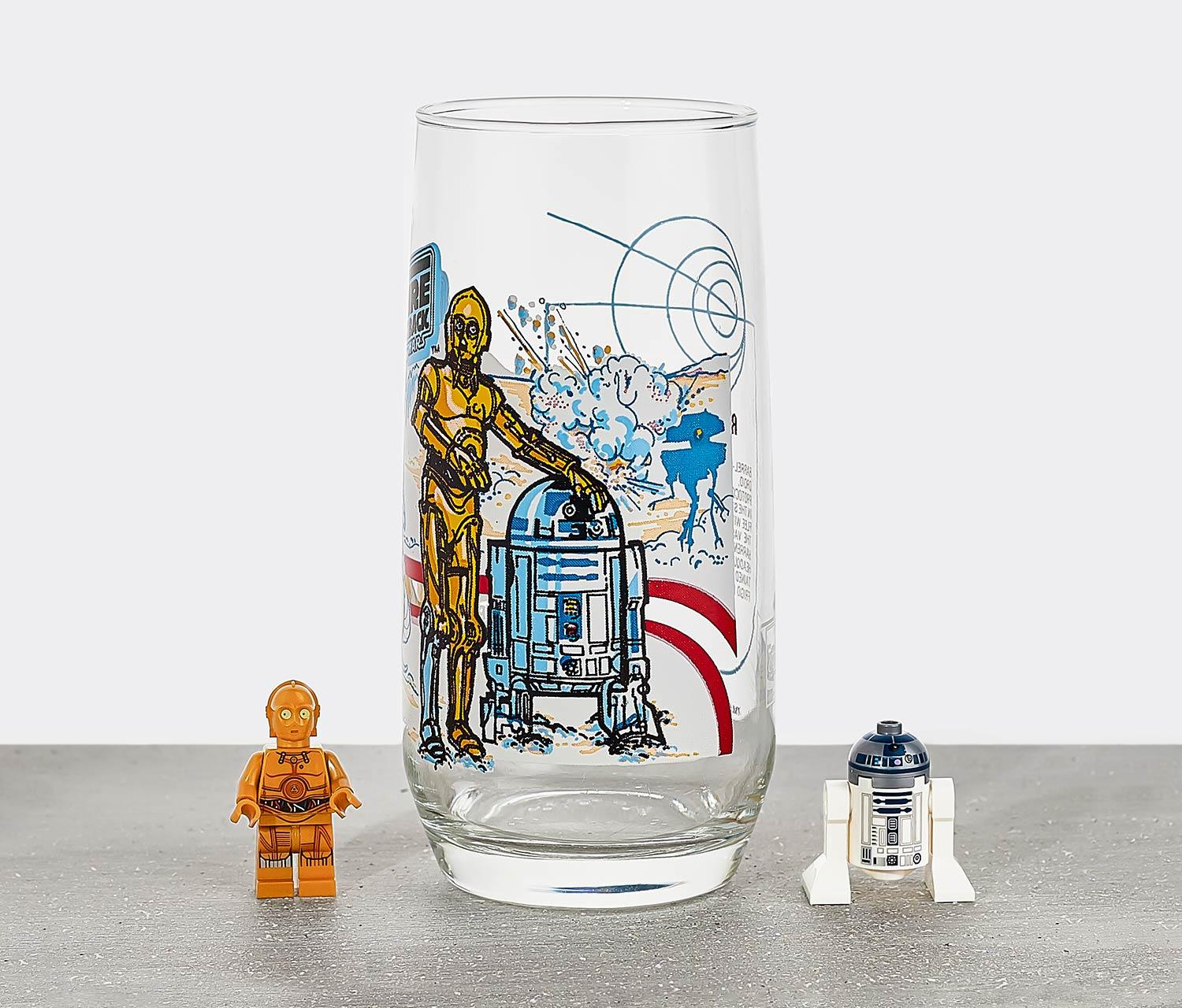 Star Wars R2-D2 & C-3PO Empire Strikes Back Vintage Glass