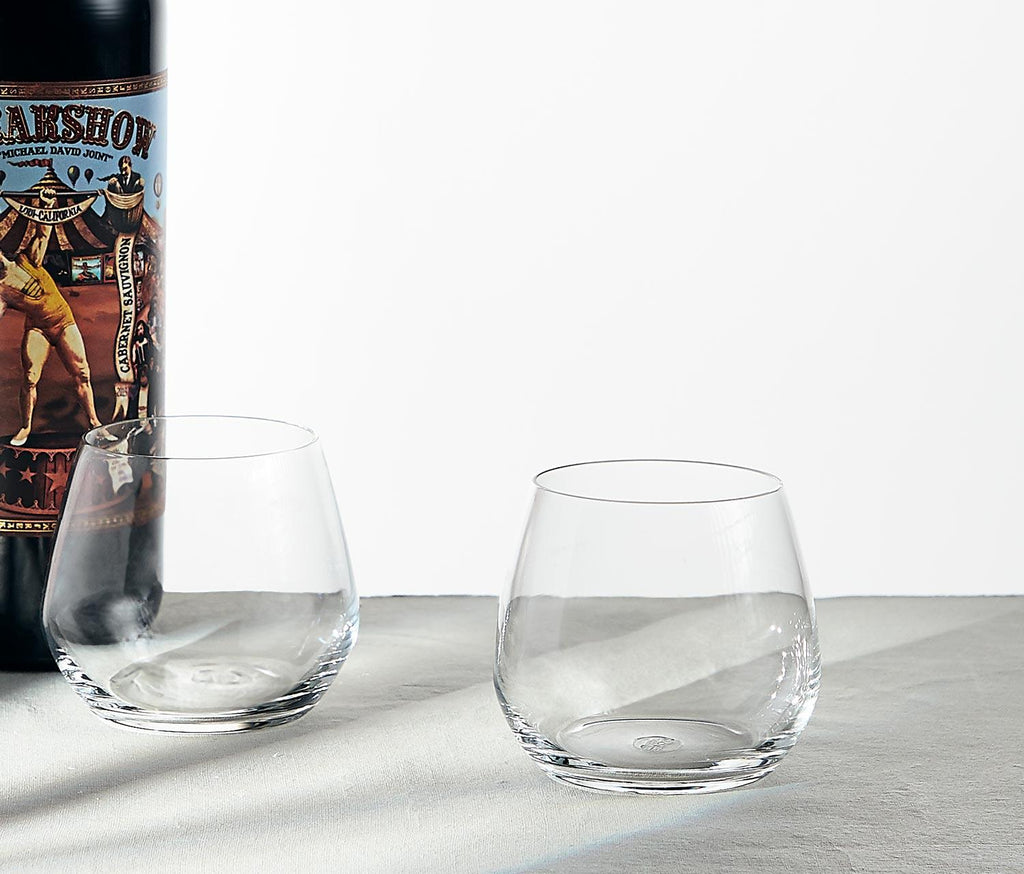 Stemless curved  Wine Glasses