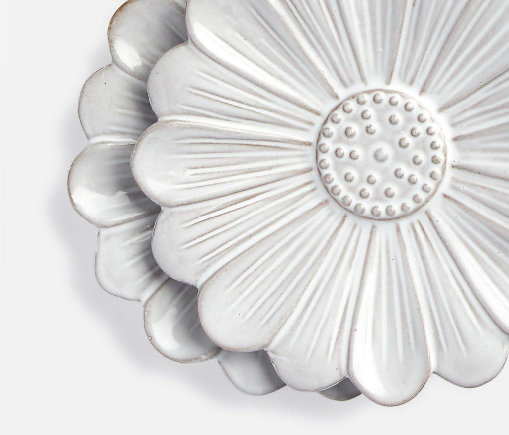 Flower Antique White Dessert Plates - Set of 4 - lollygag