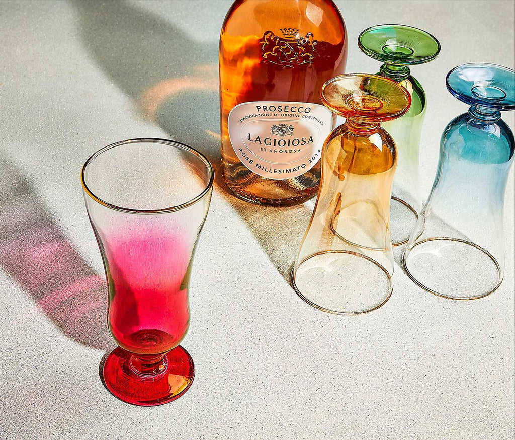 Vintage Bollywood Iridescent Rainbow Tulip Champagne Glass - Lollygag