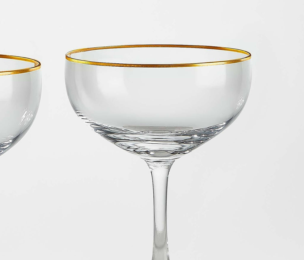 vintage Goldie Champagne Coupe Glasses