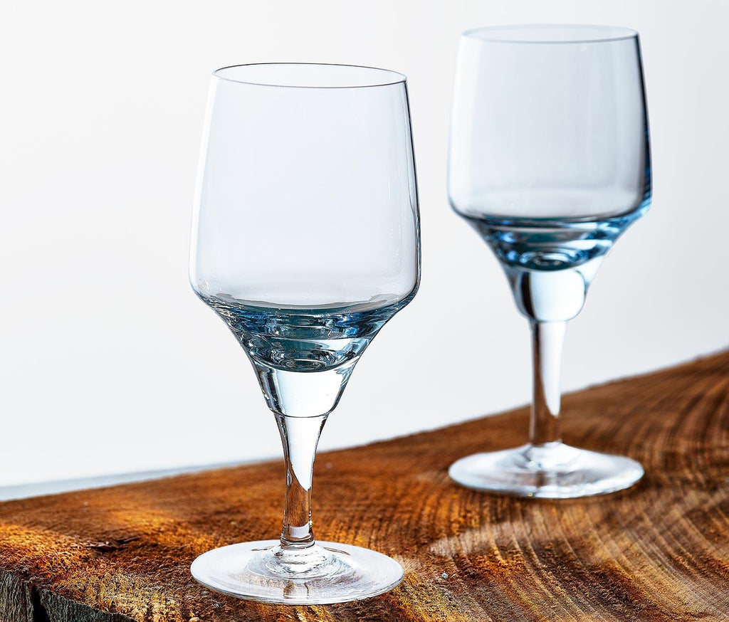 Vintage Mid-Century Sasaki blue Wine Glasses - lollygag