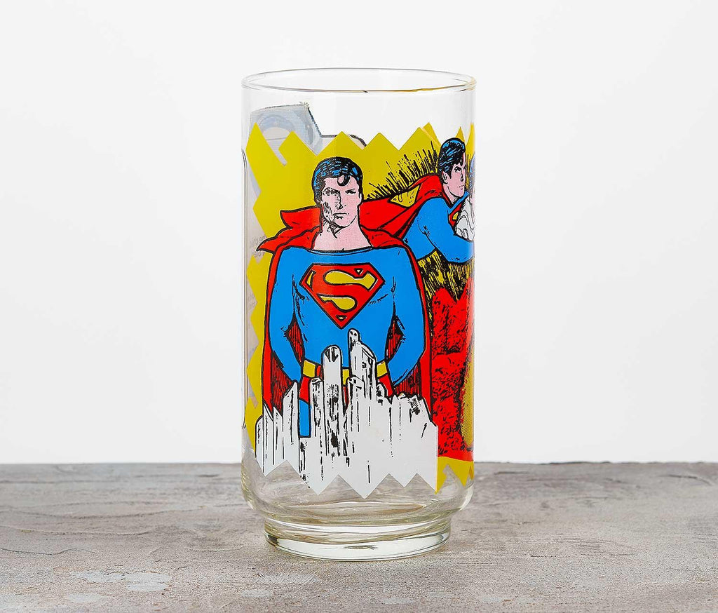 Vintage Superman From Kal-el To Man Of Steel Drinking Glass - lollygag