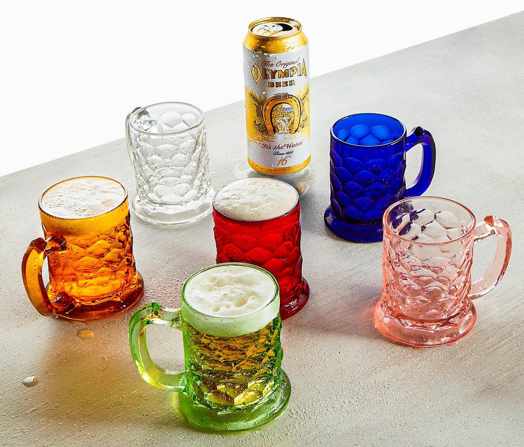 Fenton Rainbow Beer Mugs Set of 6 - lollygag
