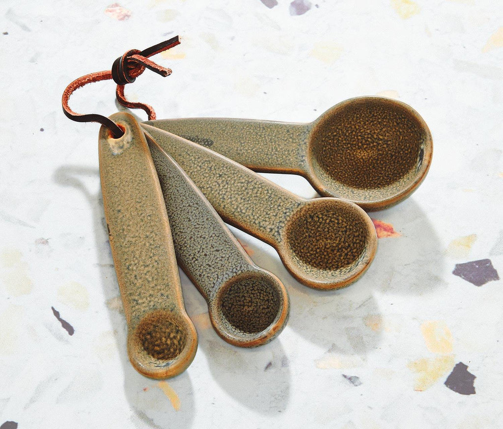 Zen Stoneware Measuring Spoons: Set of 4 - lollygag