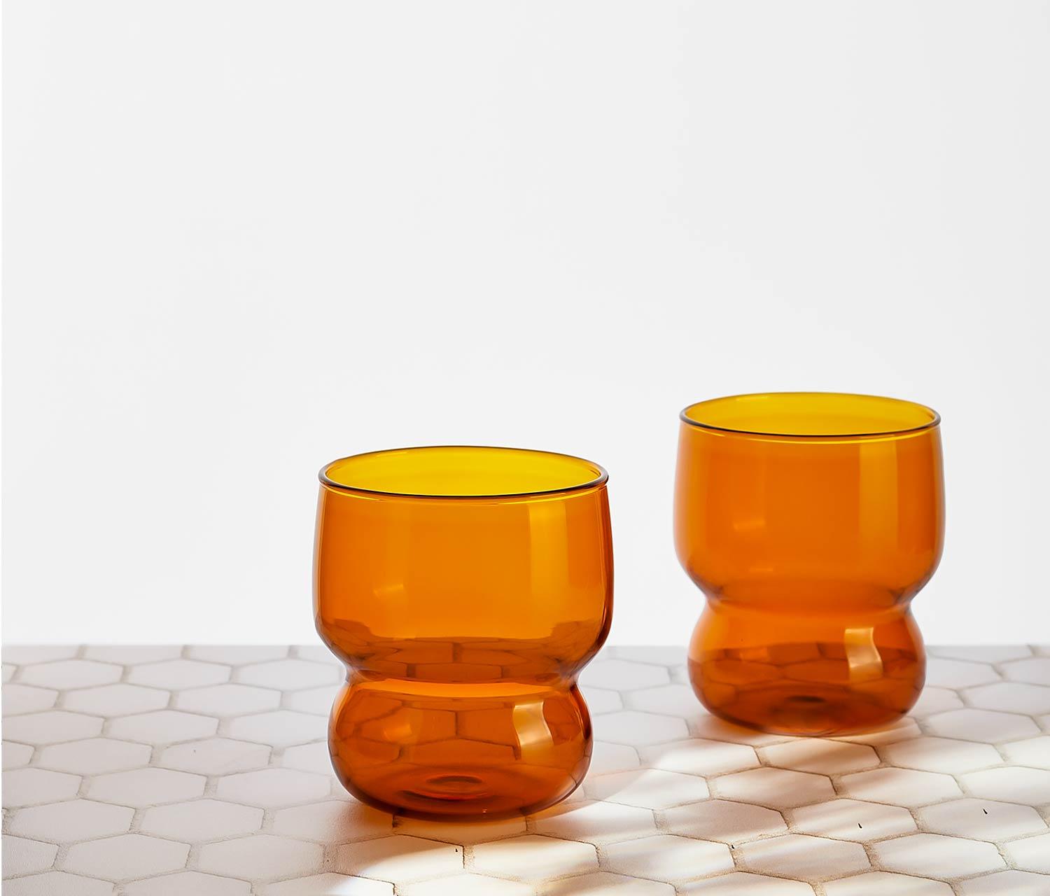 Modern Drinkware, Colorful Glass Cups