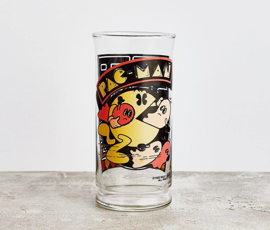 Pac-Man Tall Beverage Glass -Vintage 1980's - lollygag