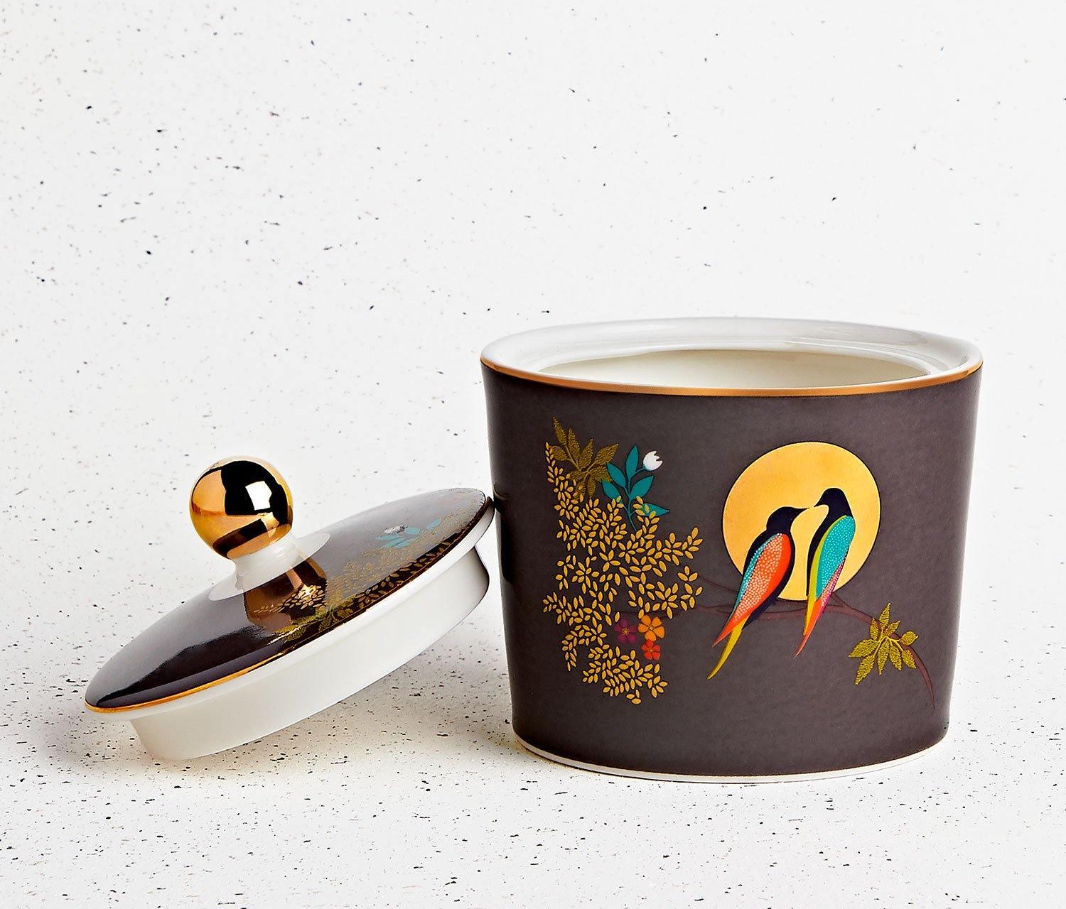 Sara Miller London Portmeirion Vaas met kleine steel Chelsea Collection Bird in Tree Sara Miller London Portmeirion Vaas met kleine steel Chelsea Collection Bird in Tree