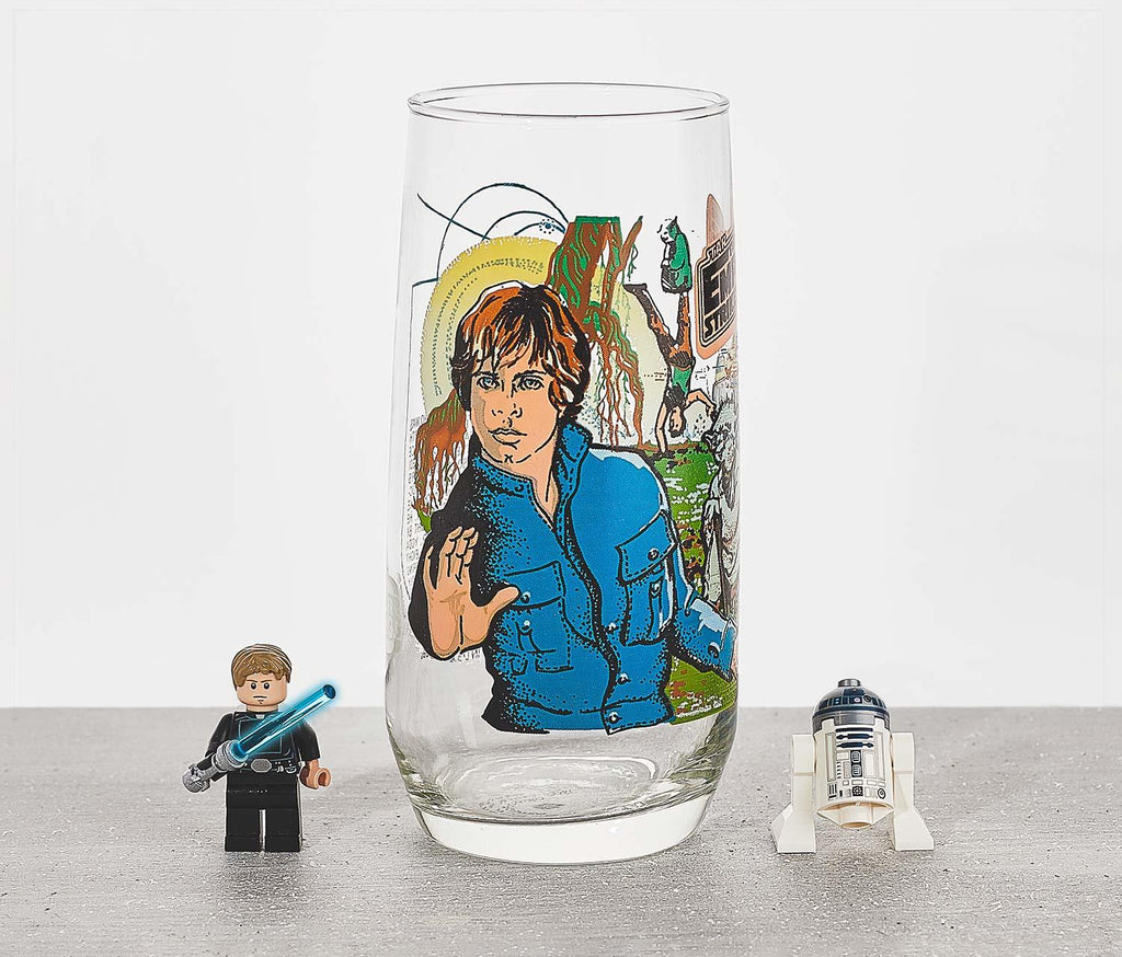 Star Wars Luke Skywalker Empire Strikes Back Vintage Glass