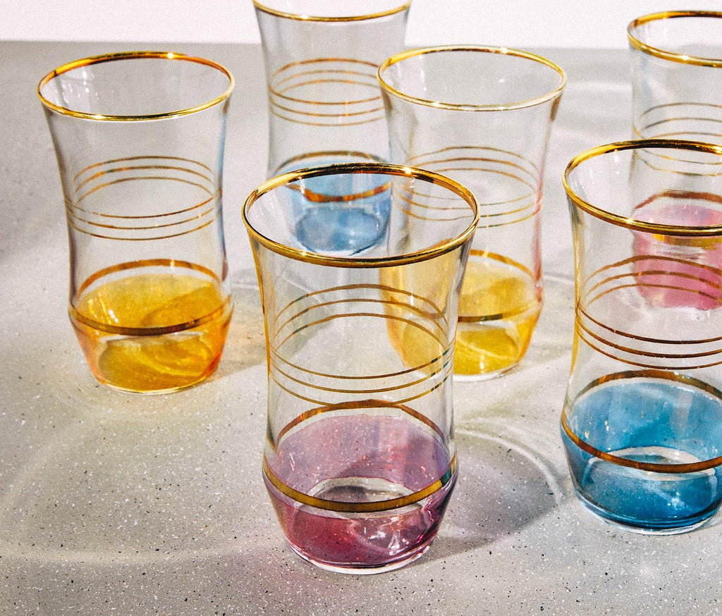 Vintage Retro Rainbow Drinking Glasses - lollygag